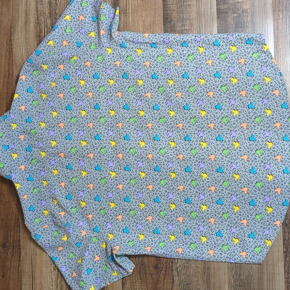 WALT DISNEY World Mickey Mouse All Over Print  Button Front Camp Shirt 90s XXL - Picture 4 of 9